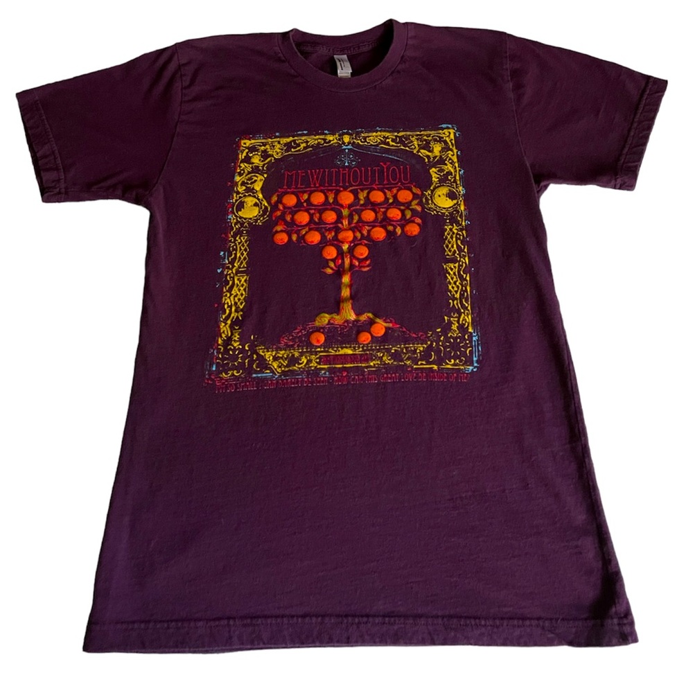 Mewithoutyou "Orange Tree of Life" Adult Medium Boxy Fit Short Sleeve Tee Shirt